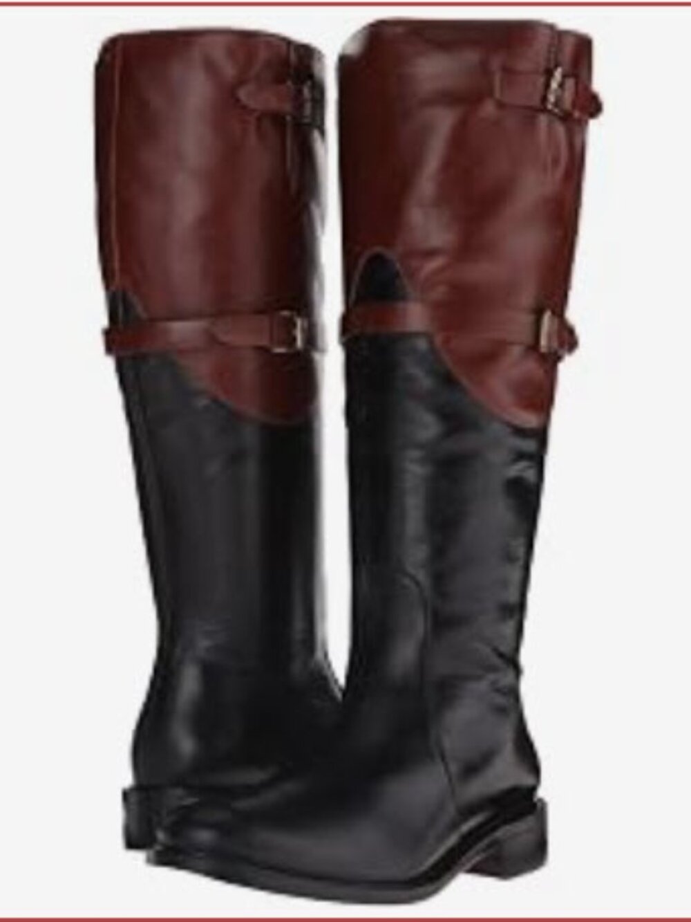 Johnston and Murphy Black and Brown Leather Riding Boots - 8M - EUC